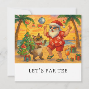 Cartes Pour Fêtes Annuelles Golf Let’s Par Golf ChRISTMAS Party pour golfeur
