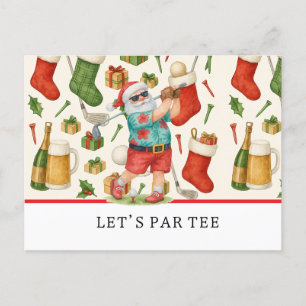 Cartes Pour Fêtes Annuelles Golf Let’s Par Golf ChRISTMAS Party pour golfeur