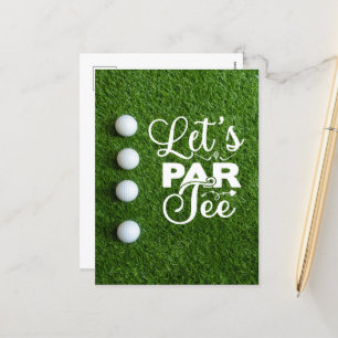 Cartes Pour Fêtes Annuelles Golf Let's Par Tee
