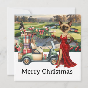 Cartes Pour Fêtes Annuelles Golf Let's Par Tee Noël Party pour Golfer