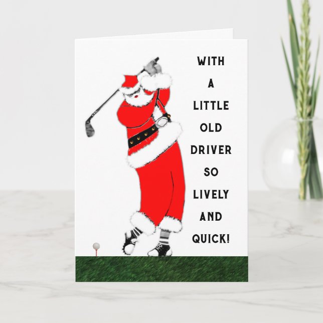 Cartes Pour Fêtes Annuelles Golf Noël (Devant)