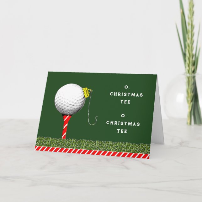 Cartes Pour Fêtes Annuelles Golf Noël (Devant)