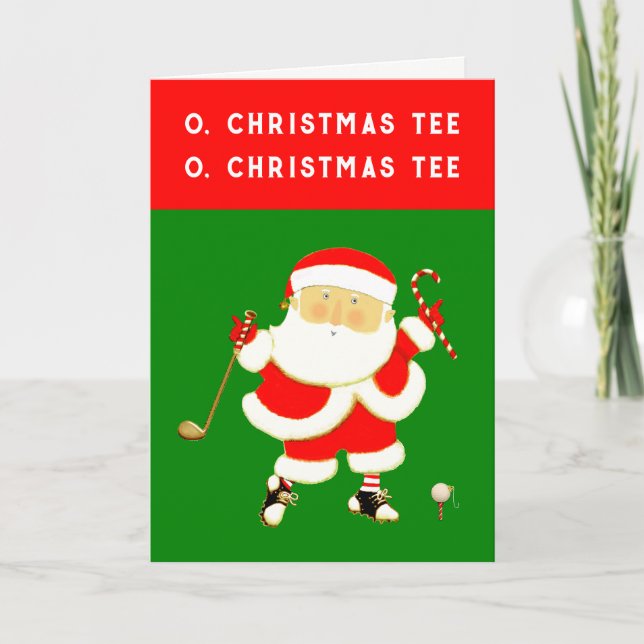 Cartes Pour Fêtes Annuelles Golf Noël (Devant)