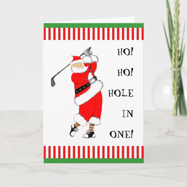 Cartes Pour Fêtes Annuelles Golf Noël (Devant)
