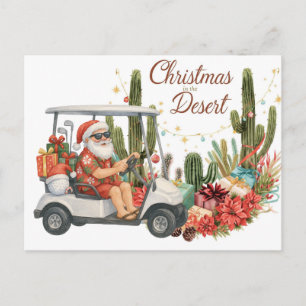 Cartes Pour Fêtes Annuelles Golf Noël Arizona avec le Père Noël