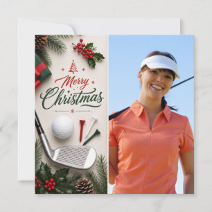 Cartes Pour Fêtes Annuelles Golf Noël Créez Votre Propre Photo