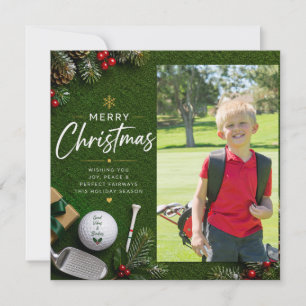 Cartes Pour Fêtes Annuelles Golf Noël Créez Votre Propre Photo 