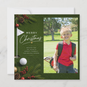 Cartes Pour Fêtes Annuelles Golf Noël Créez Votre Propre Photo