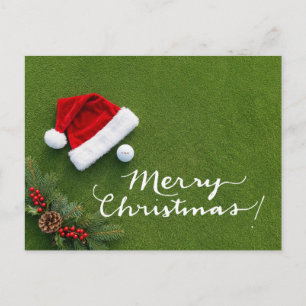 Cartes Pour Fêtes Annuelles Golf Noël sur le green de putting Joyeux Noël