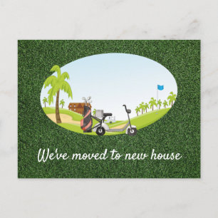 Cartes Pour Fêtes Annuelles Golf nous avons déménagé à la nouvelle maison