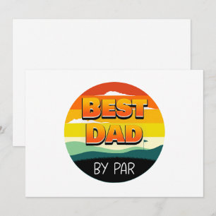 Cartes Pour Fêtes Annuelles Golf Papa golfeur Meilleur papa à égalité par