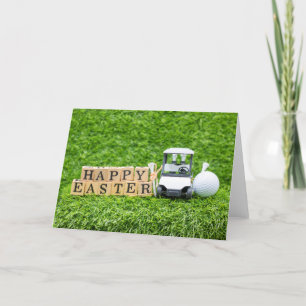 Cartes Pour Fêtes Annuelles Golf Pâques thème pour Golfer avec balle de golf H