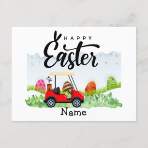 Cartes Pour Fêtes Annuelles Golf Pâques vacances pour golfeur