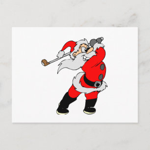 Cartes Pour Fêtes Annuelles Golf Père Noël