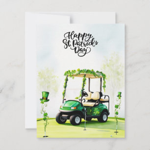Cartes Pour Fêtes Annuelles Golf Saint-Patrick jour de l'eau-forte