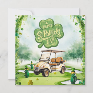 Cartes Pour Fêtes Annuelles Golf Saint-Patrick jour de l'eau-forte