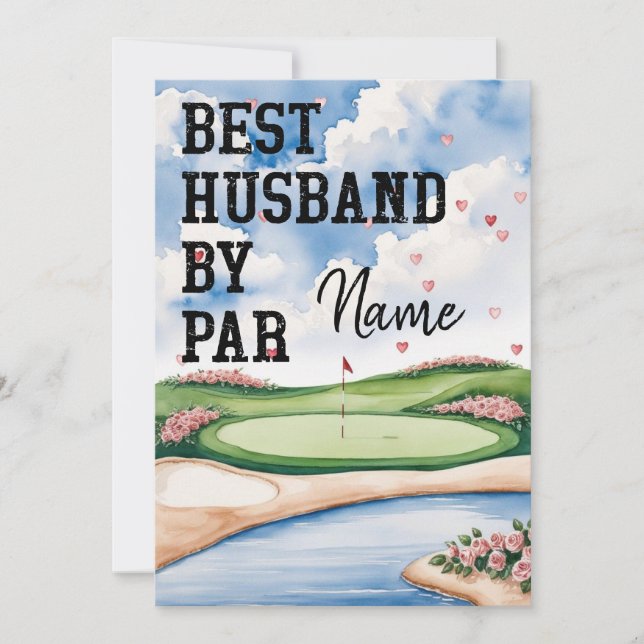Cartes Pour Fêtes Annuelles Golf Saint-Valentin  au mari golfeur meilleur par  (Devant)