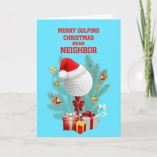 Cartes Pour Fêtes Annuelles Golfball de Noël voisin