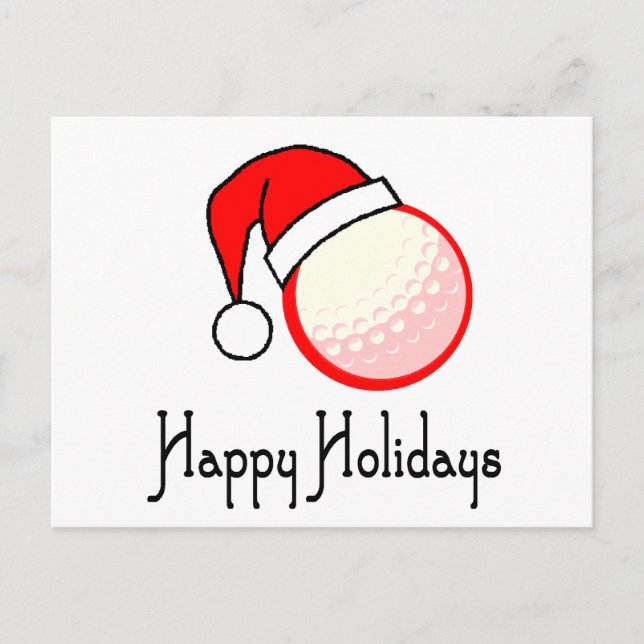 Cartes Pour Fêtes Annuelles GolfChick Joyeux Vacances (Devant)