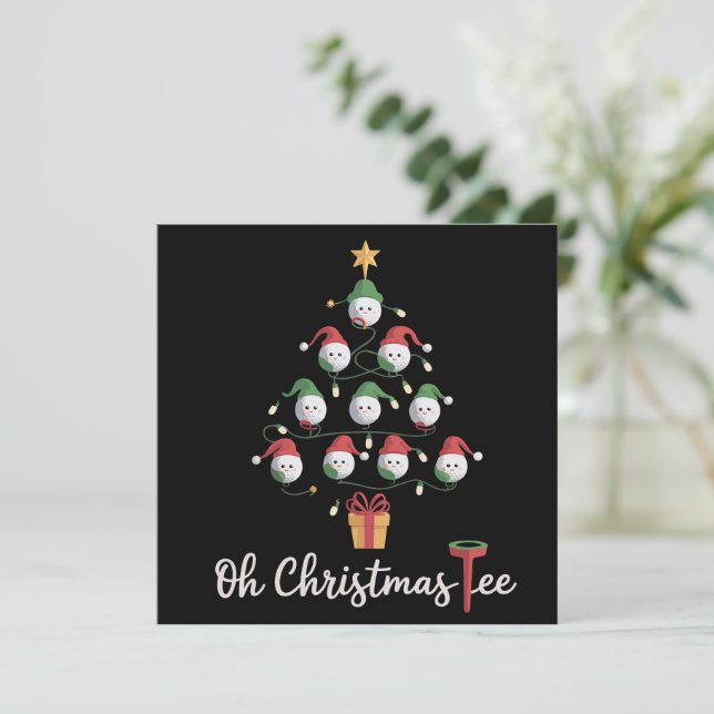 Cartes Pour Fêtes Annuelles Golfeur de golf drôle de golf Oh Noël T-shirt (Debout devant)