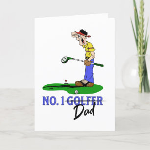 Cartes Pour Fêtes Annuelles Golfeur Papa N°1