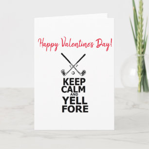 Cartes Pour Fêtes Annuelles Golfing Golfers Happy Valentines Day Golfers