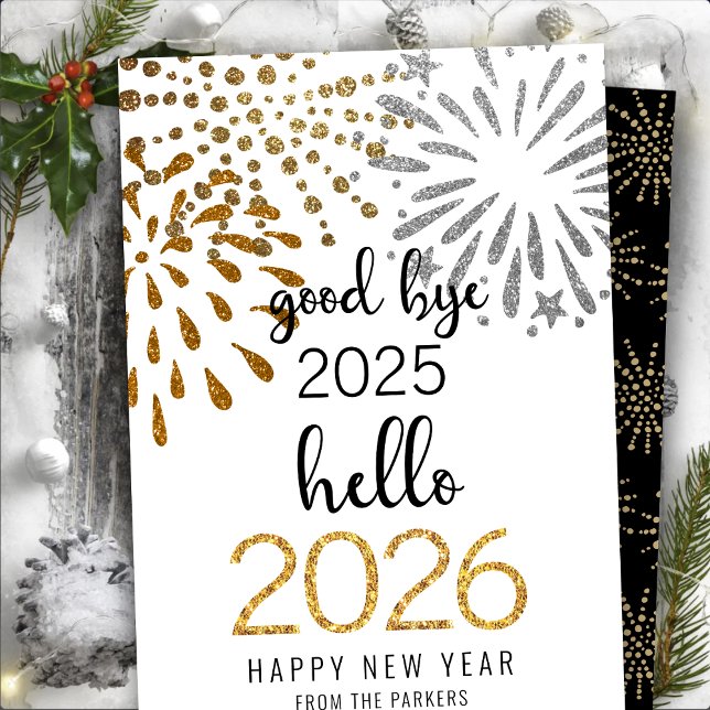 Cartes Pour Fêtes Annuelles Good Bye 2020 Bonjour 2021 | Festive (Créateur téléchargé)
