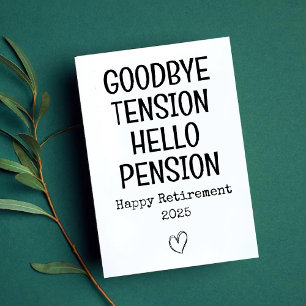 Cartes Pour Fêtes Annuelles Goodbye Tension Funny Retirement Card pour papa