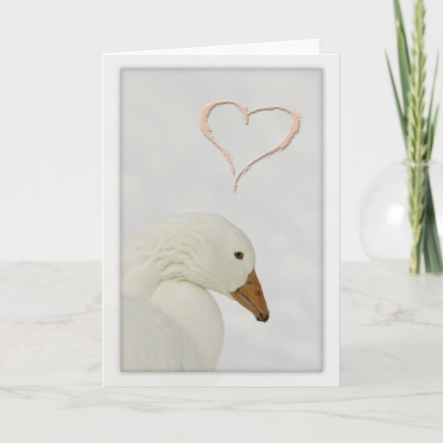 Cartes Pour Fêtes Annuelles goose heart valentiting card (Devant)