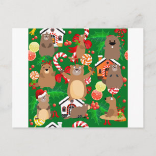 Cartes Pour Fêtes Annuelles Gopher de Noël de père Noël
