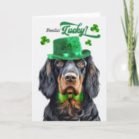 Gordon Setter Dog Feelin' Lucky St Patrick's Day