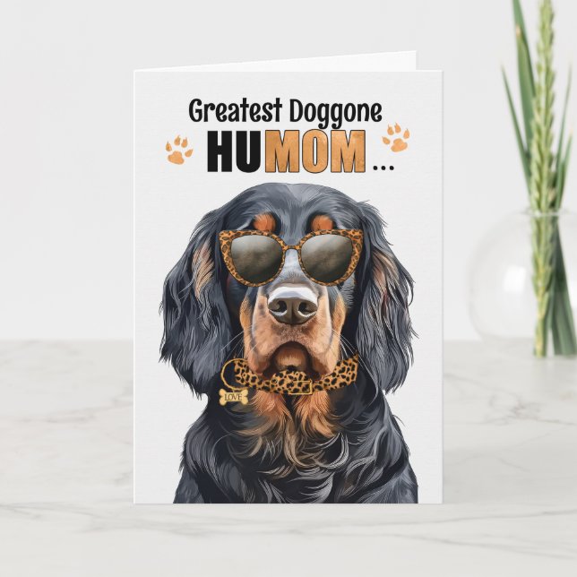 Cartes Pour Fêtes Annuelles Gordon Setter Dog Greatest HuMOM Fête des Mères (Devant)
