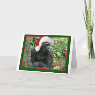 Cartes Pour Fêtes Annuelles Gorilla de Noël