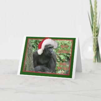 Cartes Pour Fêtes Annuelles Gorilla de Noël