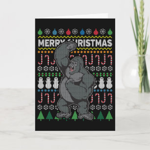 Cartes Pour Fêtes Annuelles Gorilla Ugly Sweat Christmas Sweat Wildlife Series