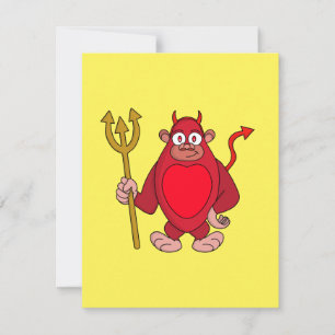 Cartes Pour Fêtes Annuelles Gorille Diable