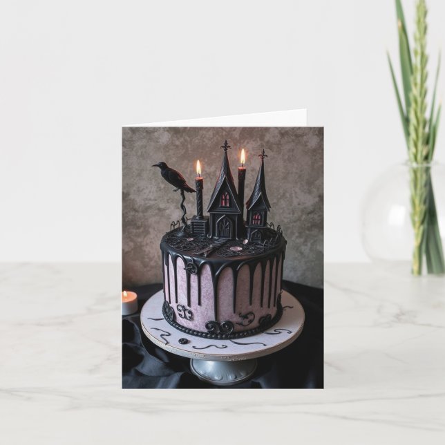 Cartes Pour Fêtes Annuelles Goth Cake (Devant)