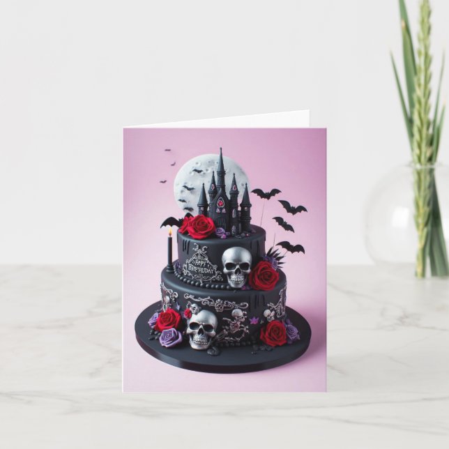 Cartes Pour Fêtes Annuelles Goth Cake (Devant)