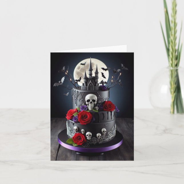 Cartes Pour Fêtes Annuelles Goth Cake (Devant)