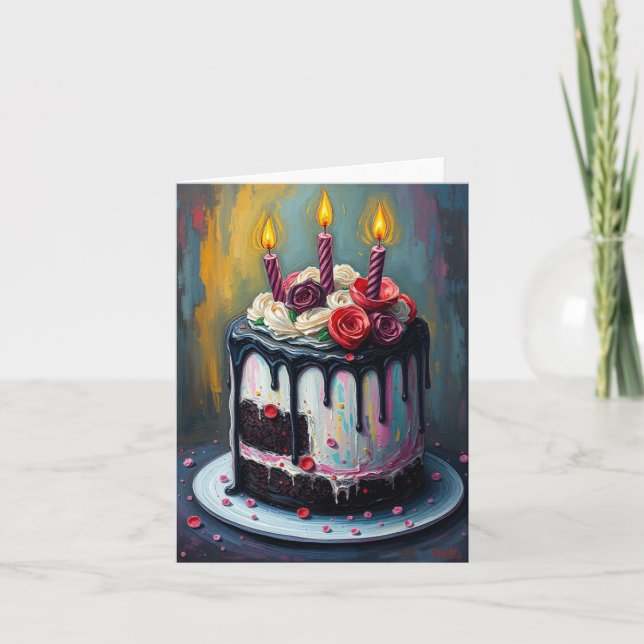 Cartes Pour Fêtes Annuelles Goth Cake (Devant)