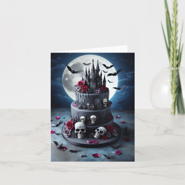 Cartes Pour Fêtes Annuelles Goth Cake (Devant)