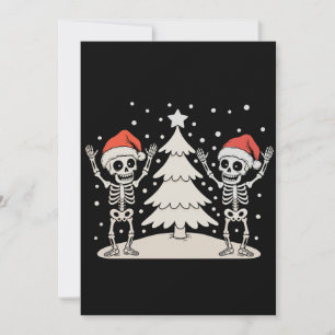 Cartes Pour Fêtes Annuelles Goth de Noël squelettes dansants Vacances de Noël