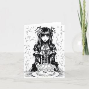 Cartes Pour Fêtes Annuelles Goth Girl
