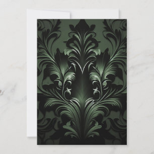 Cartes Pour Fêtes Annuelles Goth Gothique Design noir et vert