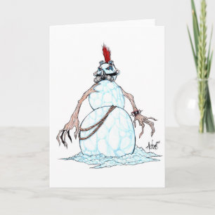 Cartes Pour Fêtes Annuelles Goth Punk Snowman