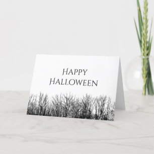 Cartes Pour Fêtes Annuelles Gothique Happy Halloween Haunted Woods