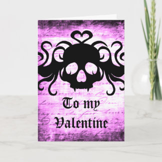 Cartes Pour Fêtes Annuelles Gothique romantique crâne
