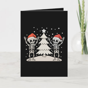Cartes Pour Fêtes Annuelles Gothiques de Noël Squelettes dansants Vacances de