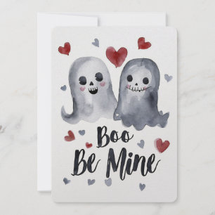 Cartes Pour Fêtes Annuelles Goths Fantômes de la Saint-Valentin avec des Cœurs