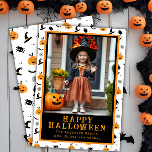 Cartes Pour Fêtes Annuelles Gouls Whimsical Classic Custom Halloween Photo
